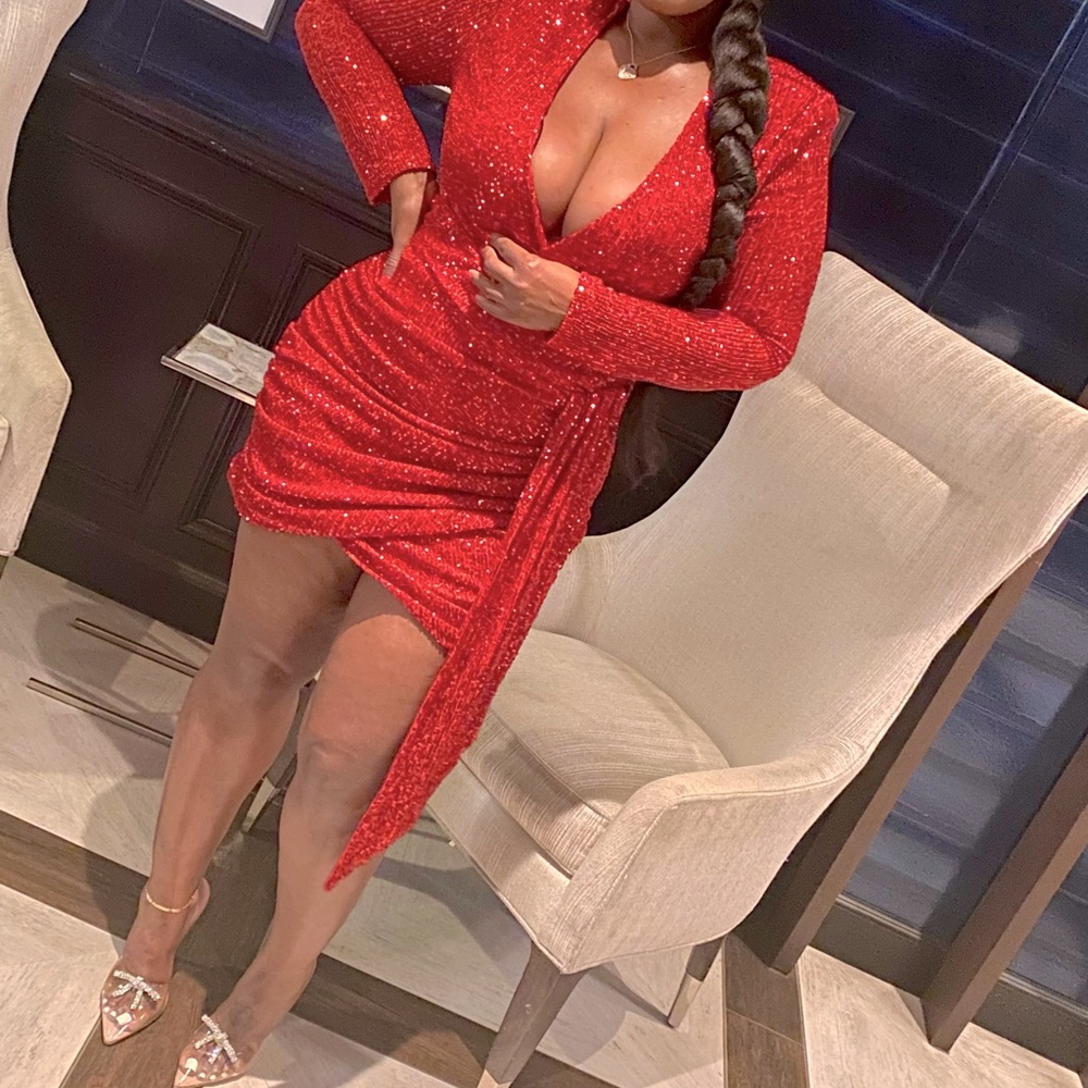Fashion Nova Center stage sequin dress worn once!